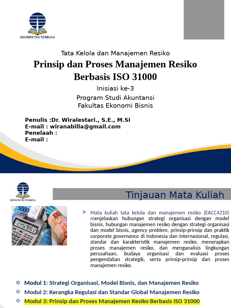Manajemen Risiko Berbasis ISO 31000 | PDF