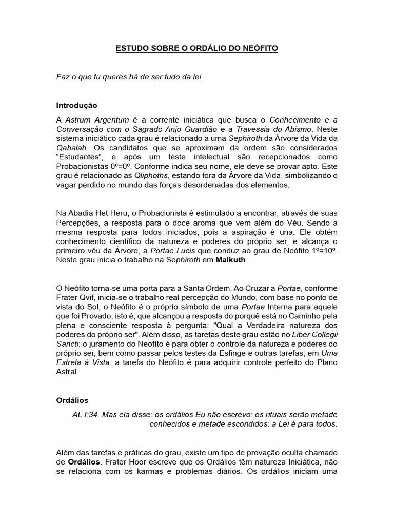 Ordálios e Iniciação do Neófito | PDF | Osíris | Cálice sagrado