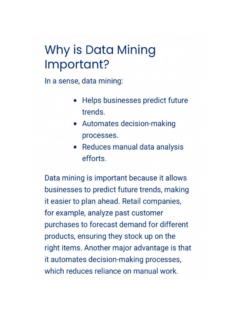 Importance of Data Mining | PDF