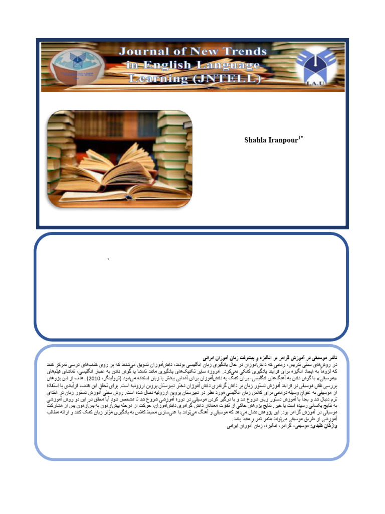 Music's Impact on EFL Grammar Learning | PDF | English As A Second Or ...