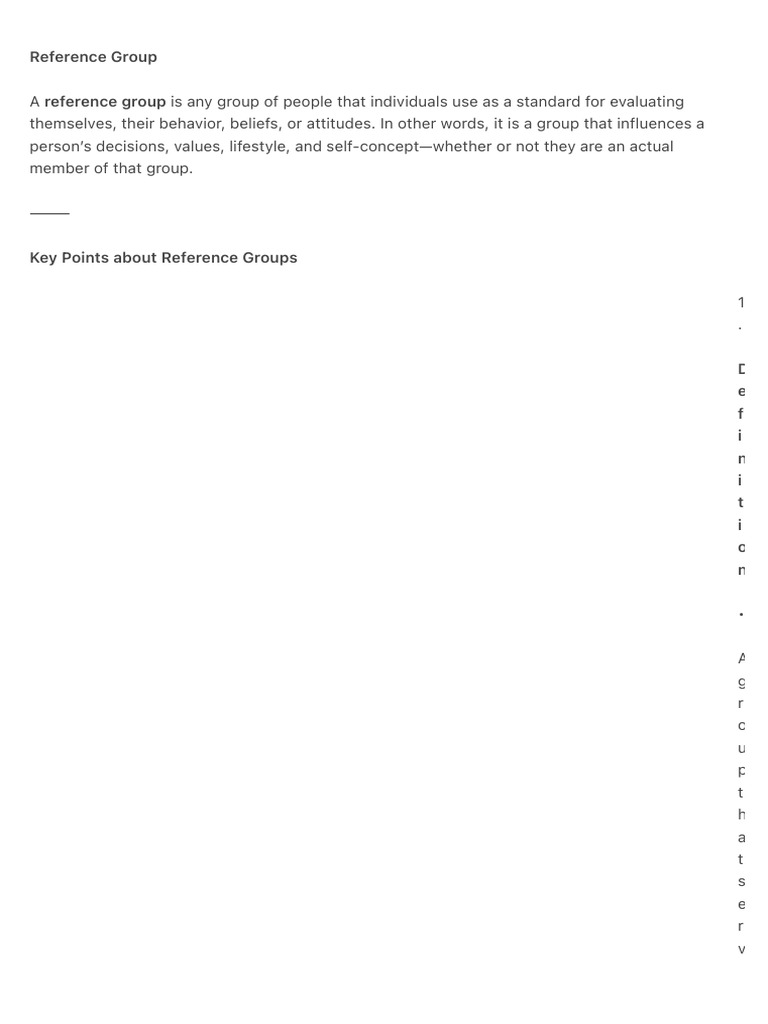 Understanding Reference Groups | PDF | Attitude (Psychology) | Liberal ...