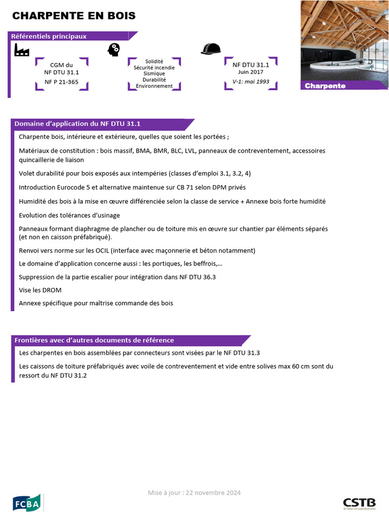 Normes DTU pour charpentes bois | PDF | Bois | Ingénierie civile