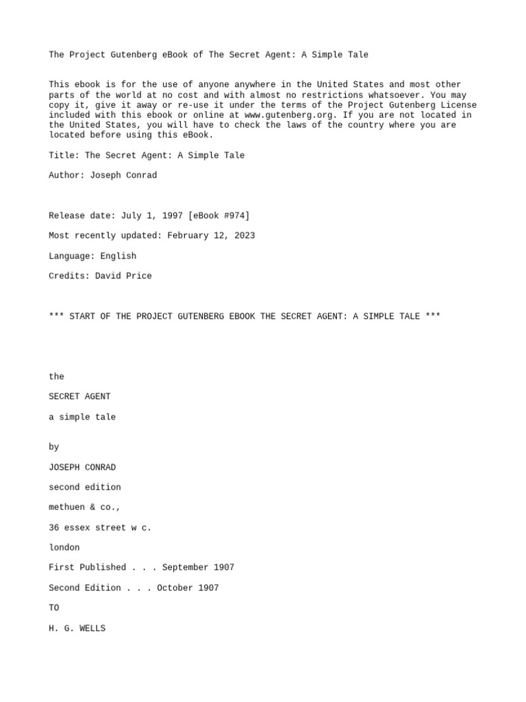 Pg974 Images | PDF | The Secret Agent