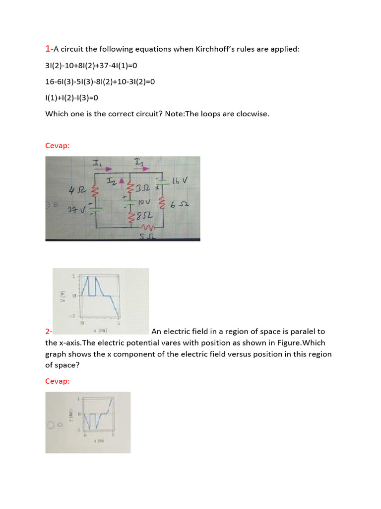Circuit Analysis and Electric Field Concepts | PDF | Capacitor ...
