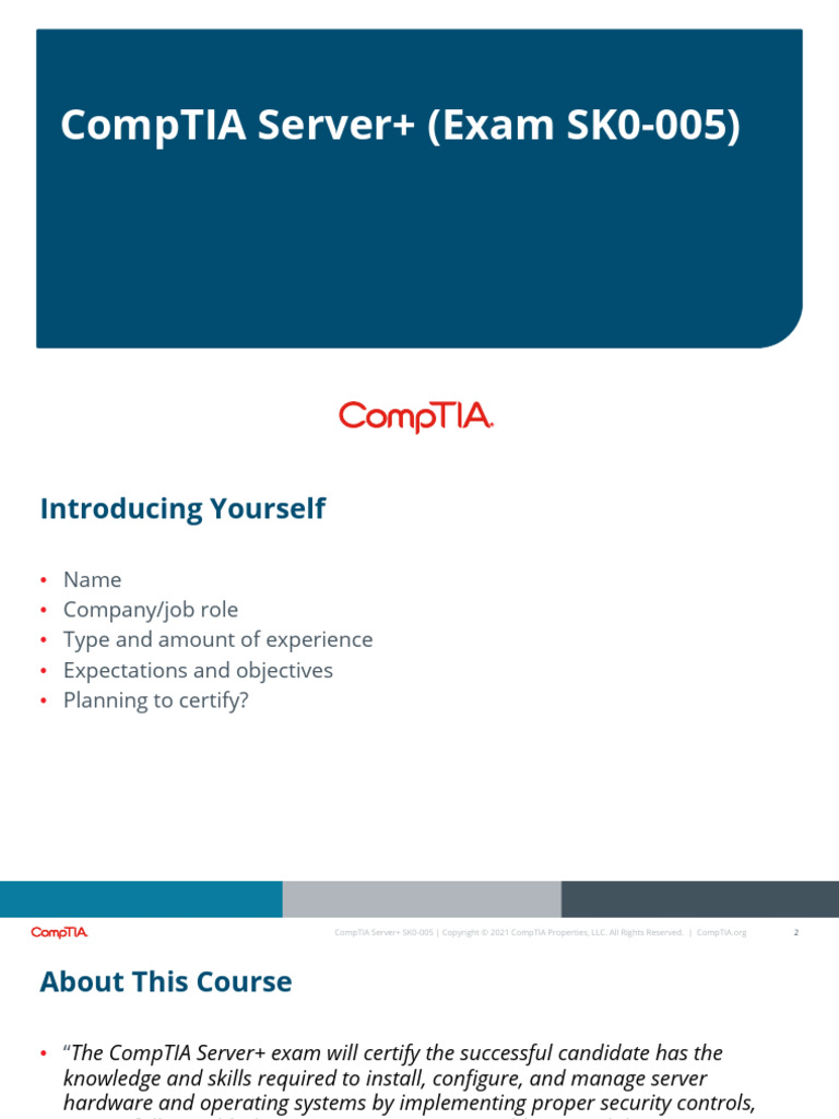 CompTIA Server+ SK0-005 Exam Guide | PDF | Server (Computing