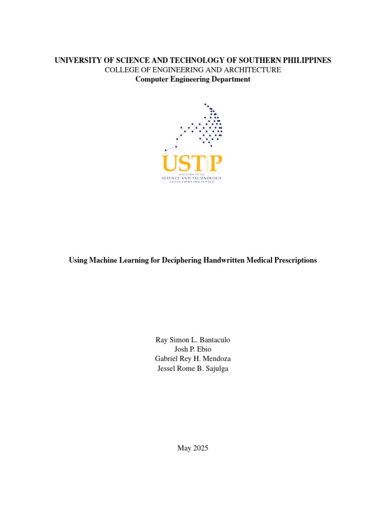 Medical Prescription Recognition Using Machine Learning For Improved ...