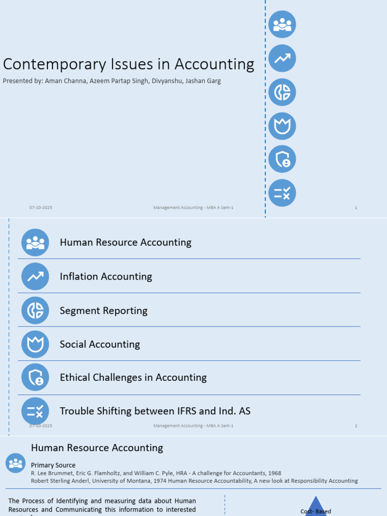 Key Contemporary Accounting Issues | PDF | International Financial ...