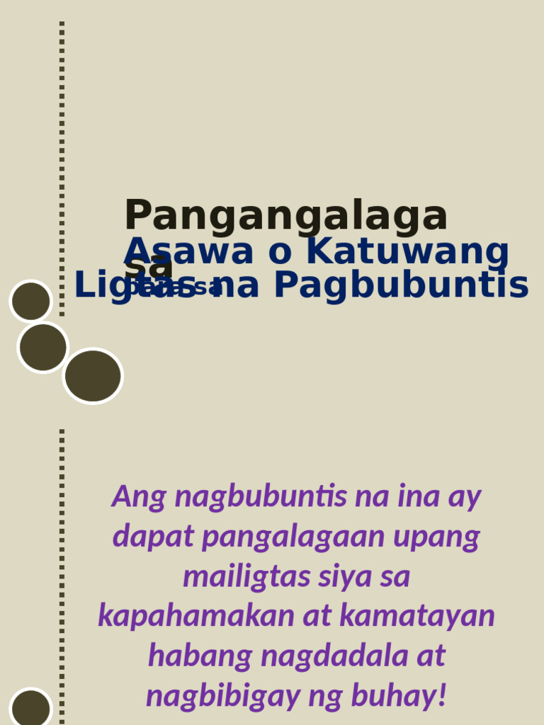 Session 5 (Pangangalaga Sa Pagbubuntis NG Katuwang) | PDF