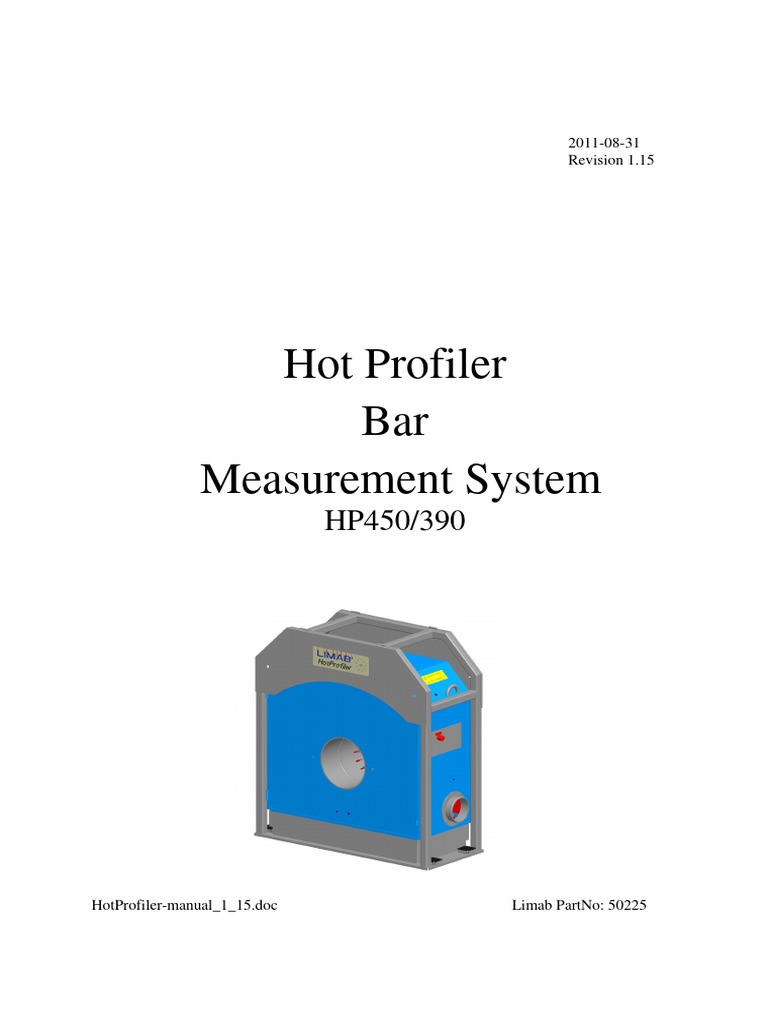 Hot Profiler HP450/390 Manual Guide | PDF | Laser | Electromagnetic ...