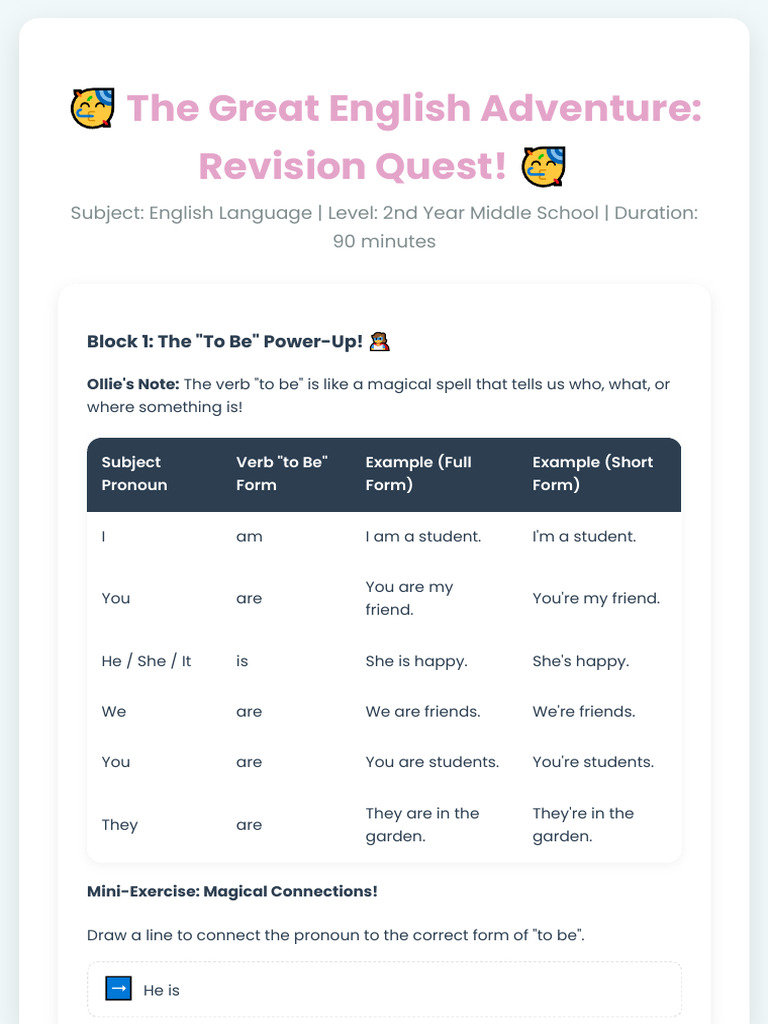 English Language Adventure for Kids | PDF | Subject (Grammar) | English ...