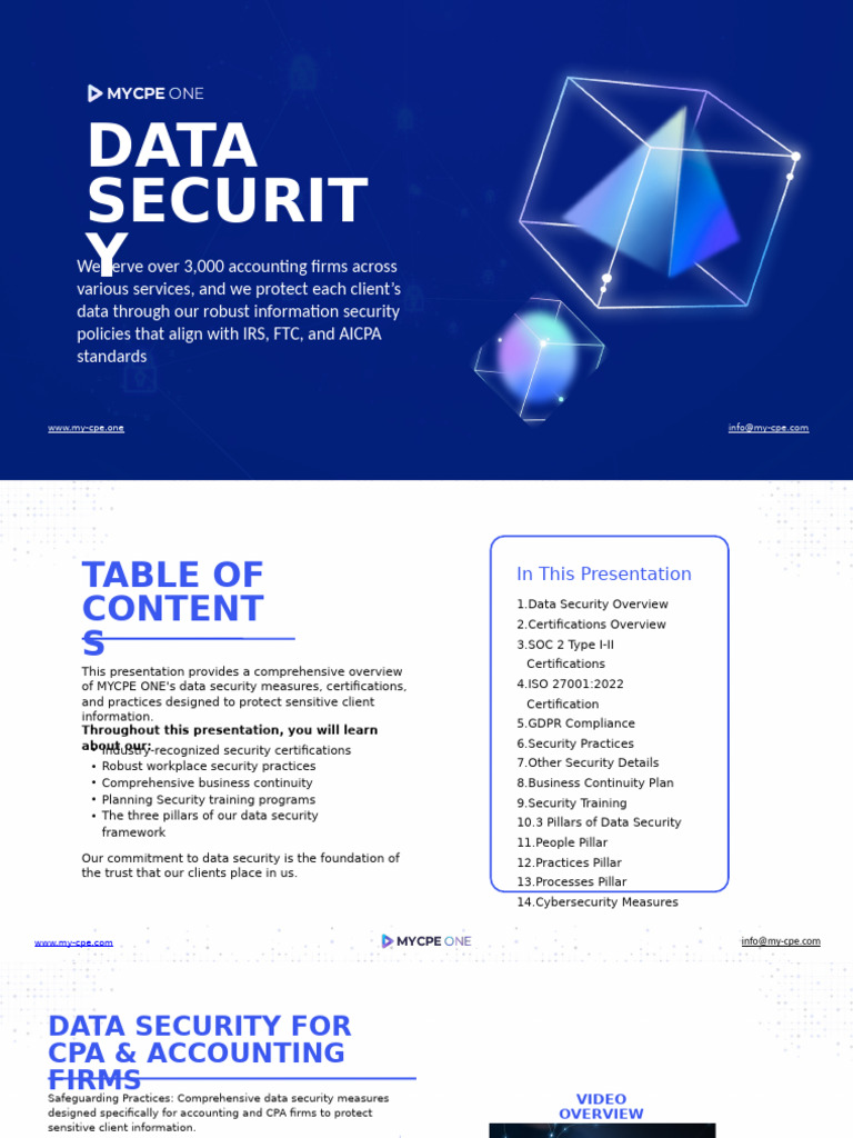 Data Security for CPA Firms Overview | PDF | Security | Computer Security