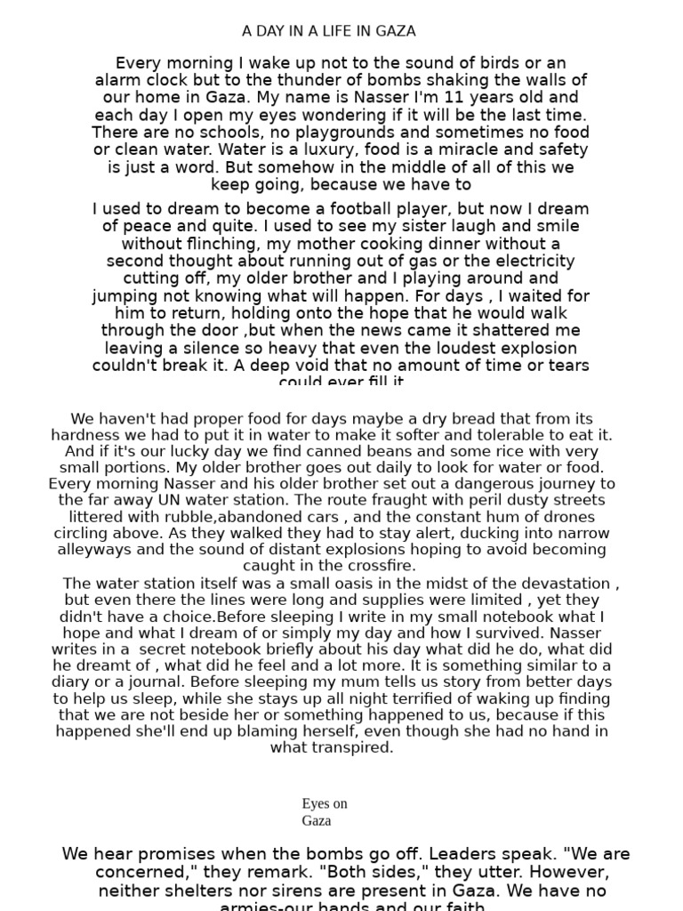 Life in Gaza: A Child's Perspective | PDF | Mosque | Temple Mount