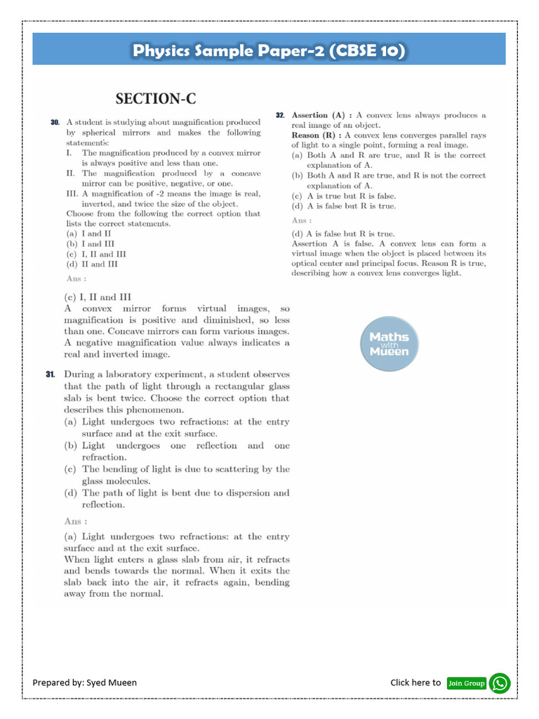 Phy Sample Paper-3 (2025-26) | PDF