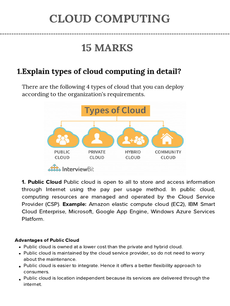 Types and Architecture of Cloud Computing | PDF | Cloud Computing ...