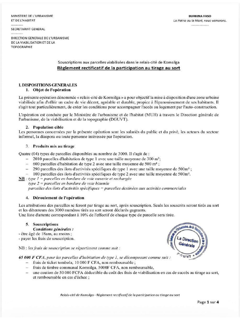 Communique RC Komsilga | PDF