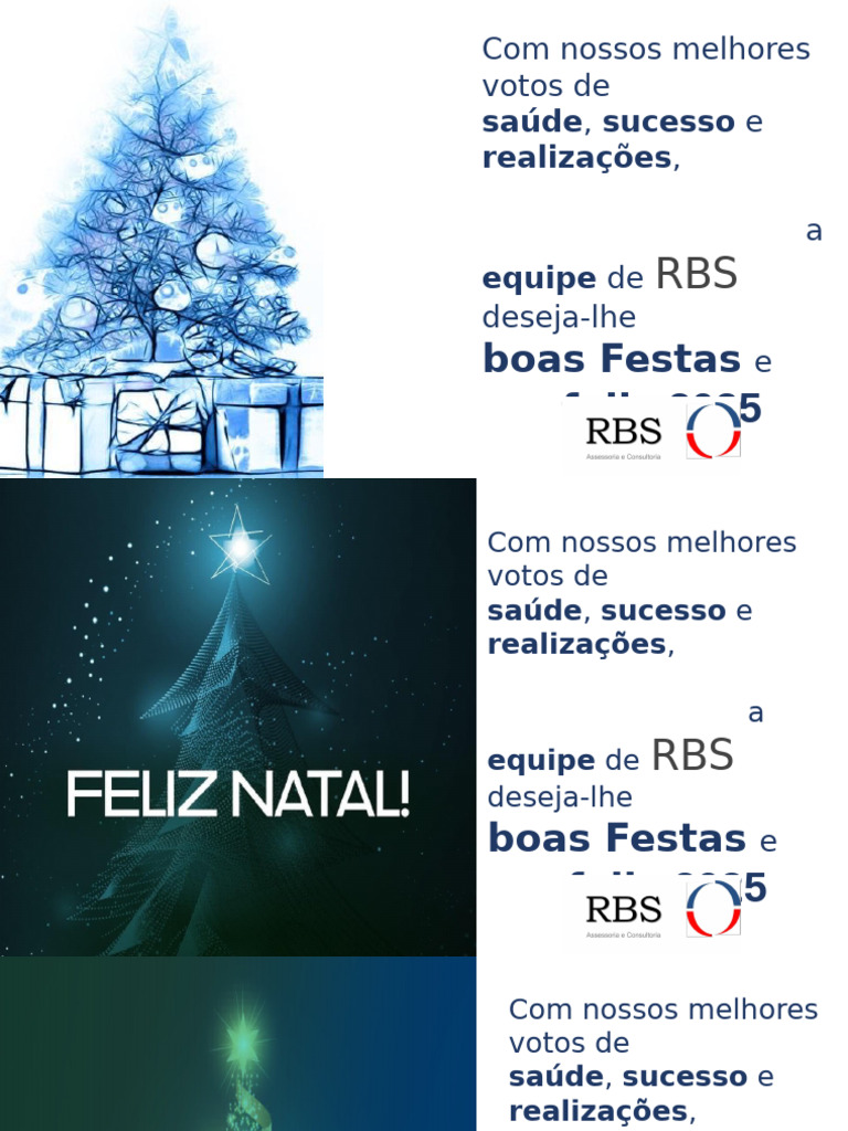 Boas Festas e Feliz 2025 da RBS | PDF