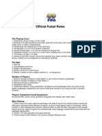 Official Futsal Rules Summary