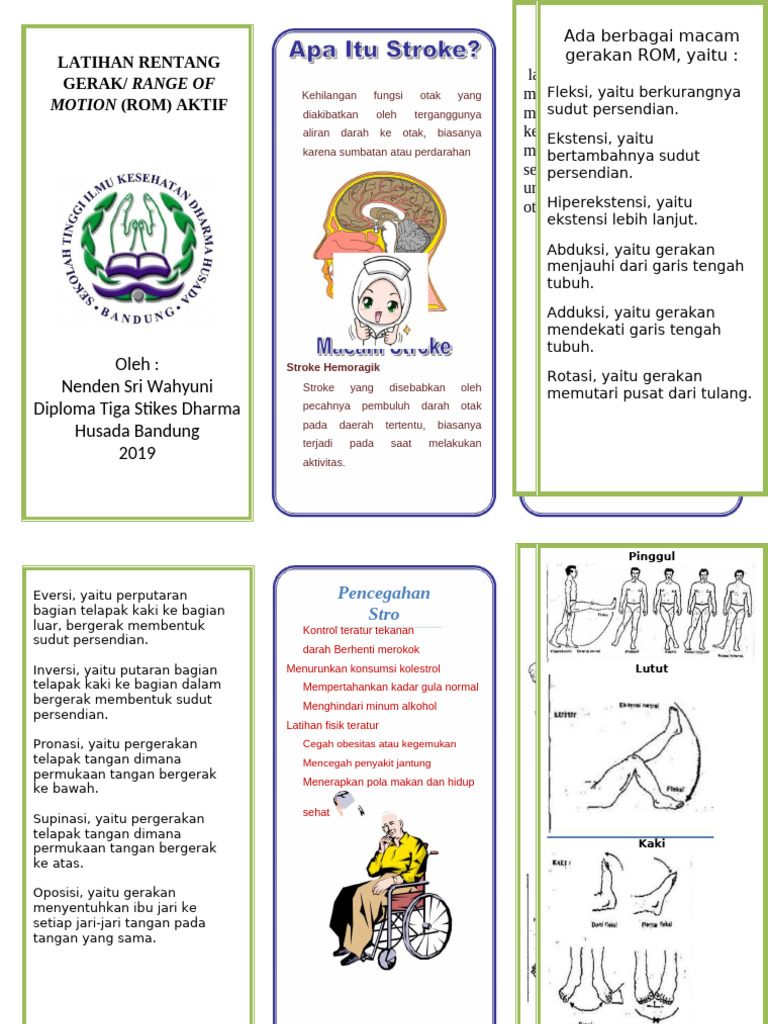 Pencegahan dan Latihan Stroke ROM | PDF