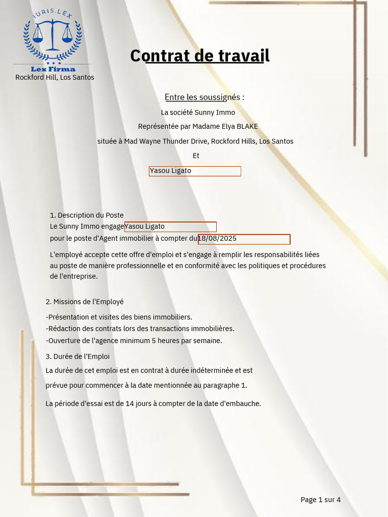 Contrat Agent Immobilier Sunny Immo | PDF | Business | Éthique des affaires