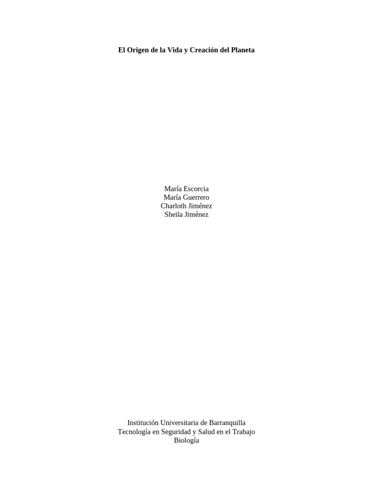 Origen de la Tierra y la Vida | PDF | Vida | Universo
