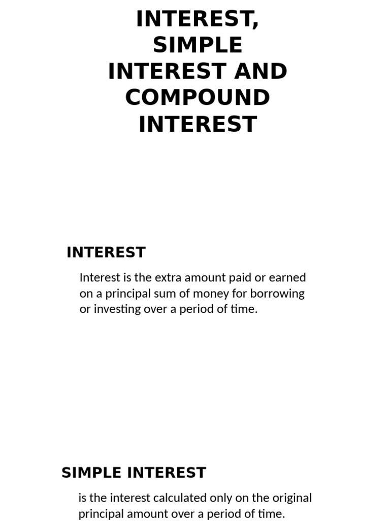 Simple and Compound Interest Explained | PDF | Interest | Present Value