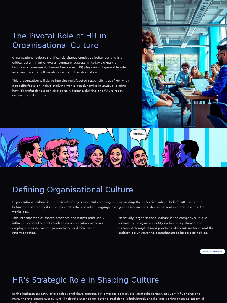 The Pivotal Role of HR in Organisational Culture | PDF | Organizational ...
