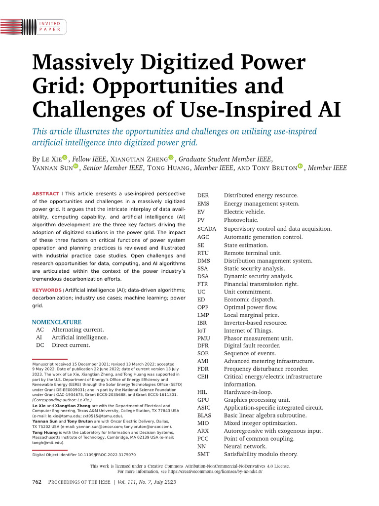 Use-Inspired AI in Digitized Power Grids | PDF | Artificial ...