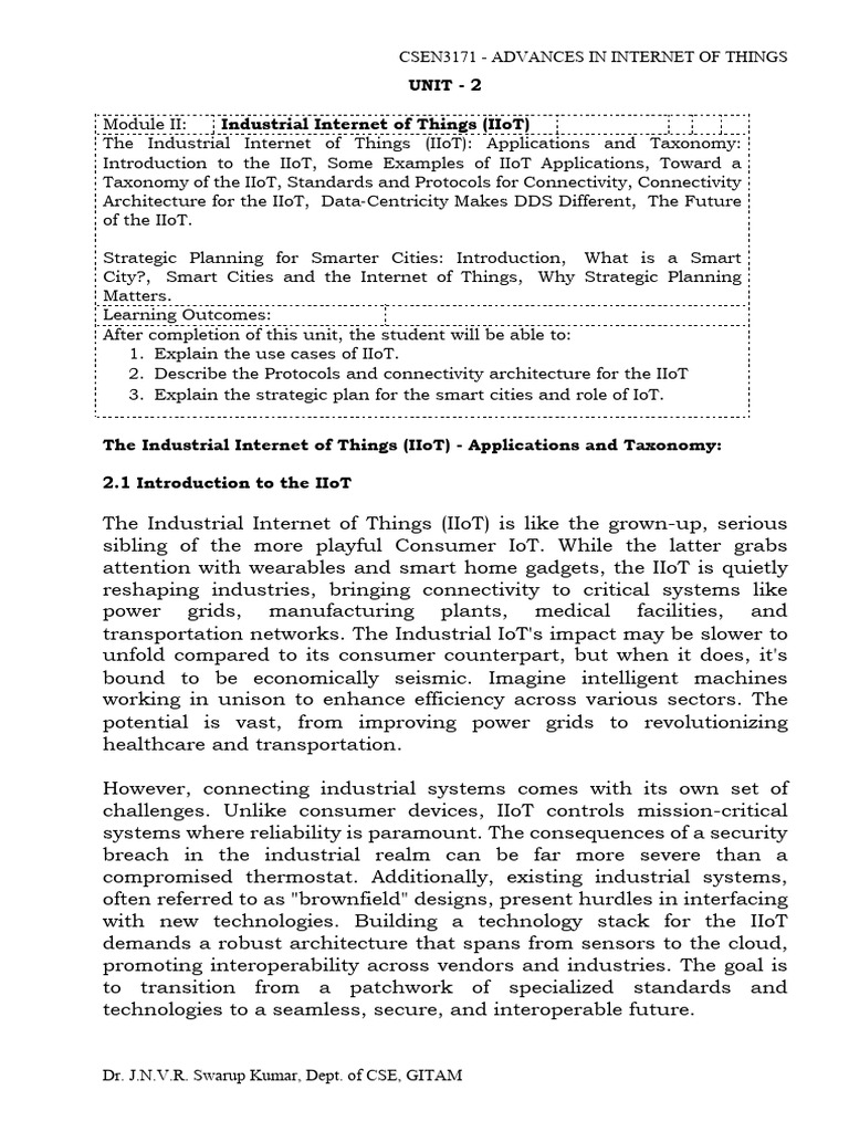 UNIT 2 | PDF | Internet Of Things | Distributed Generation