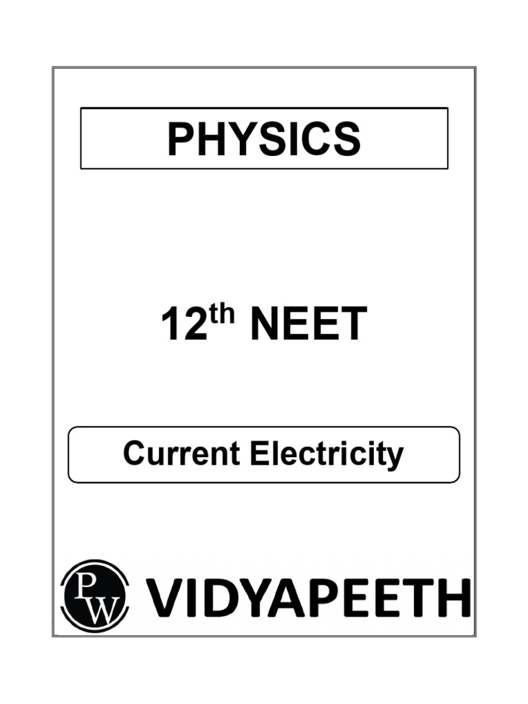 Current Electricity Concepts and Calculations | PDF | Volt | Series And ...
