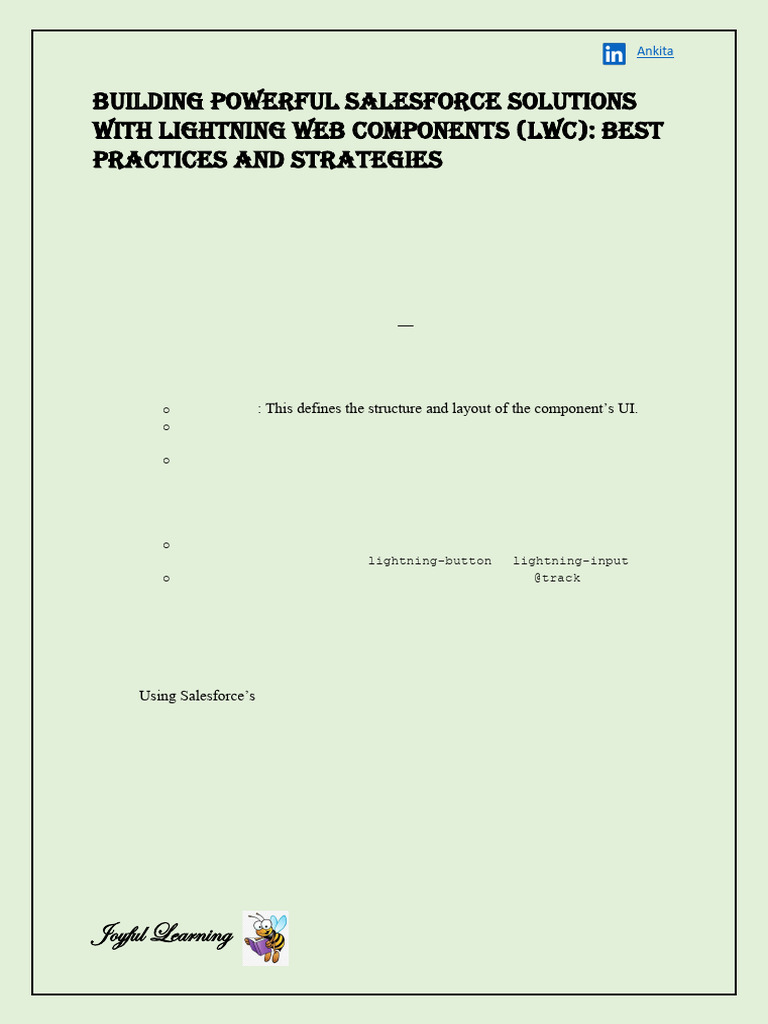 LWC Best Practices for Salesforce Development | PDF | Html | Computer ...