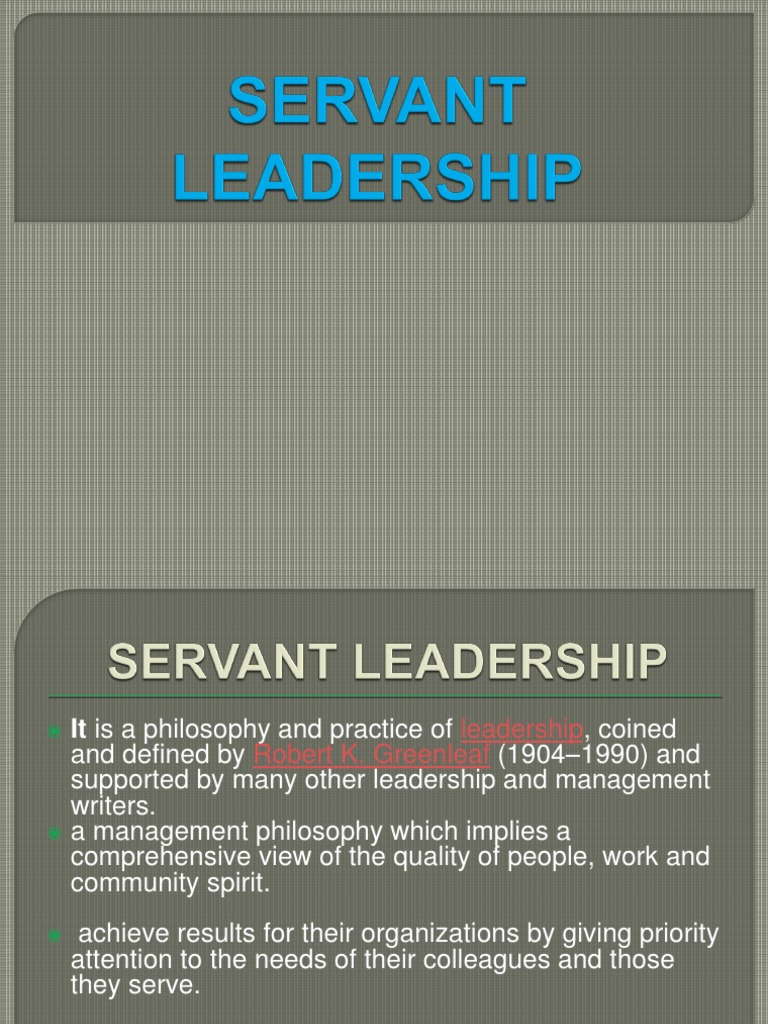 thesis on servant leadership pdf