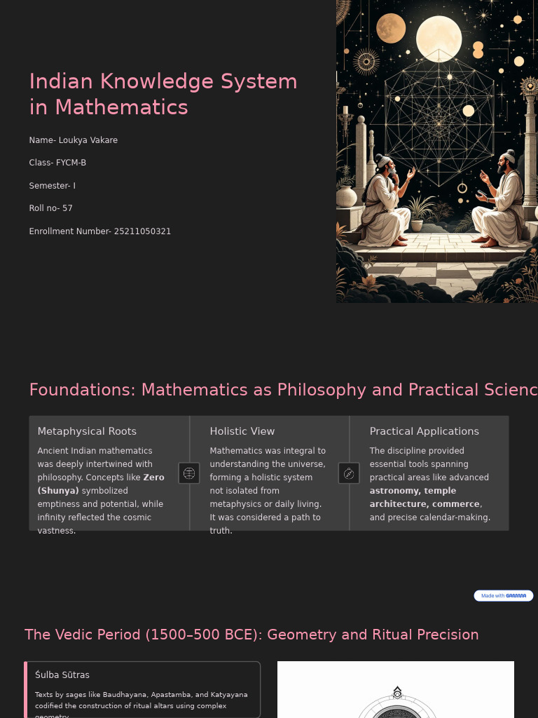 Indian Knowledge System in Mathematics | PDF | Mathematics | Numbers