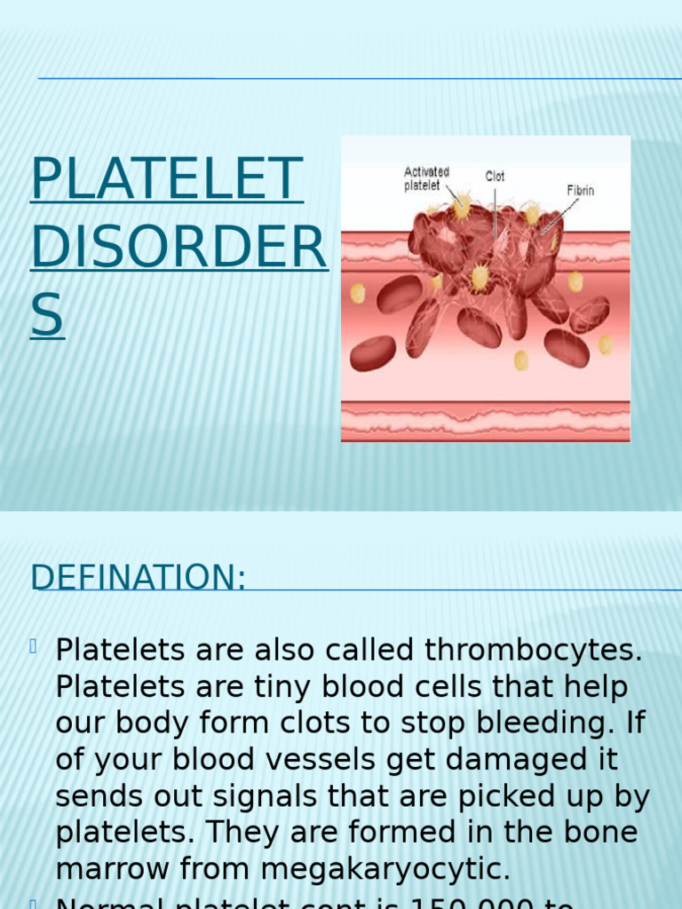 Understanding Platelet Disorders | PDF | Platelet | Bleeding