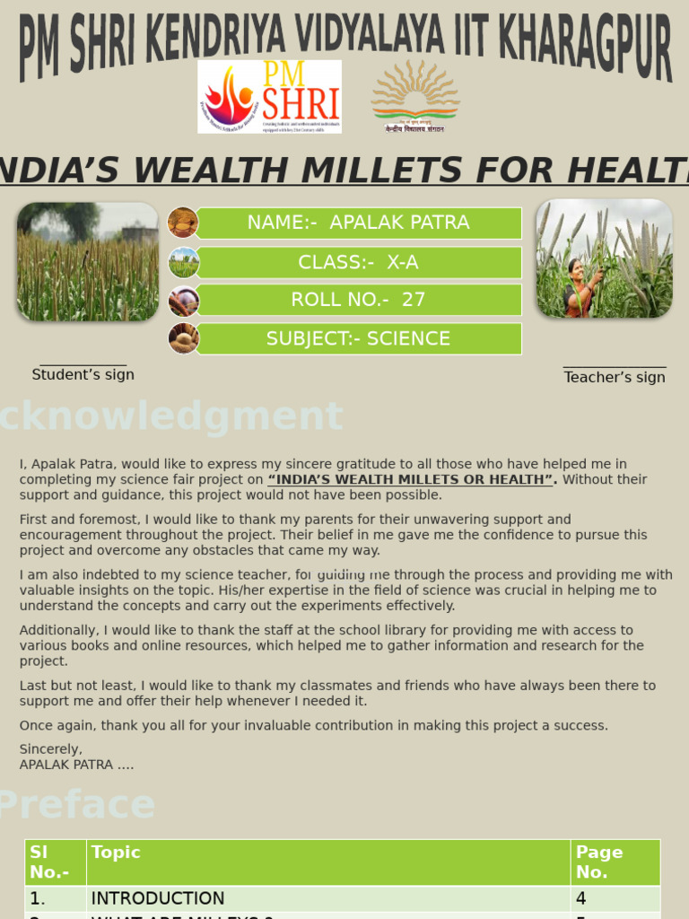 Presentation1 MILLETS | PDF | Dietary Fiber | Diet & Nutrition