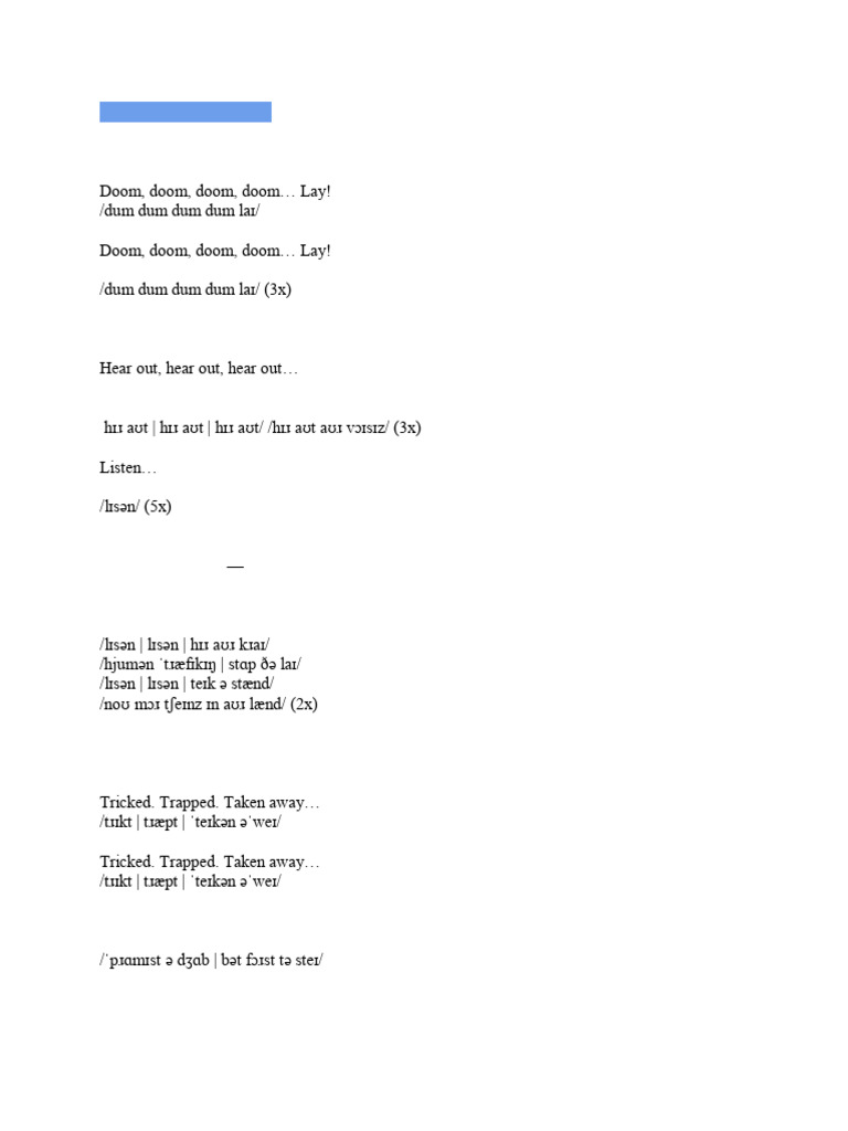 Ling 1 GRP 4 - Jazz Chant Transcript | PDF | Human Trafficking | Black ...