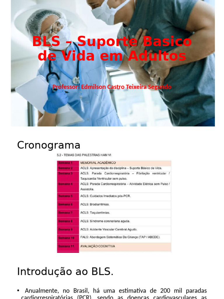 Significado e Práticas do BLS | PDF | Reanimação cardiopulmonar | Morte