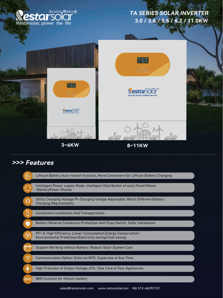 TA Series Solar Inverters Features | PDF