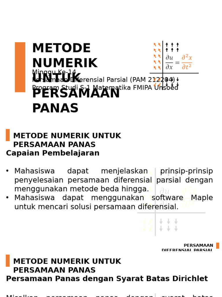 Metode Numerik Persamaan Panas | PDF
