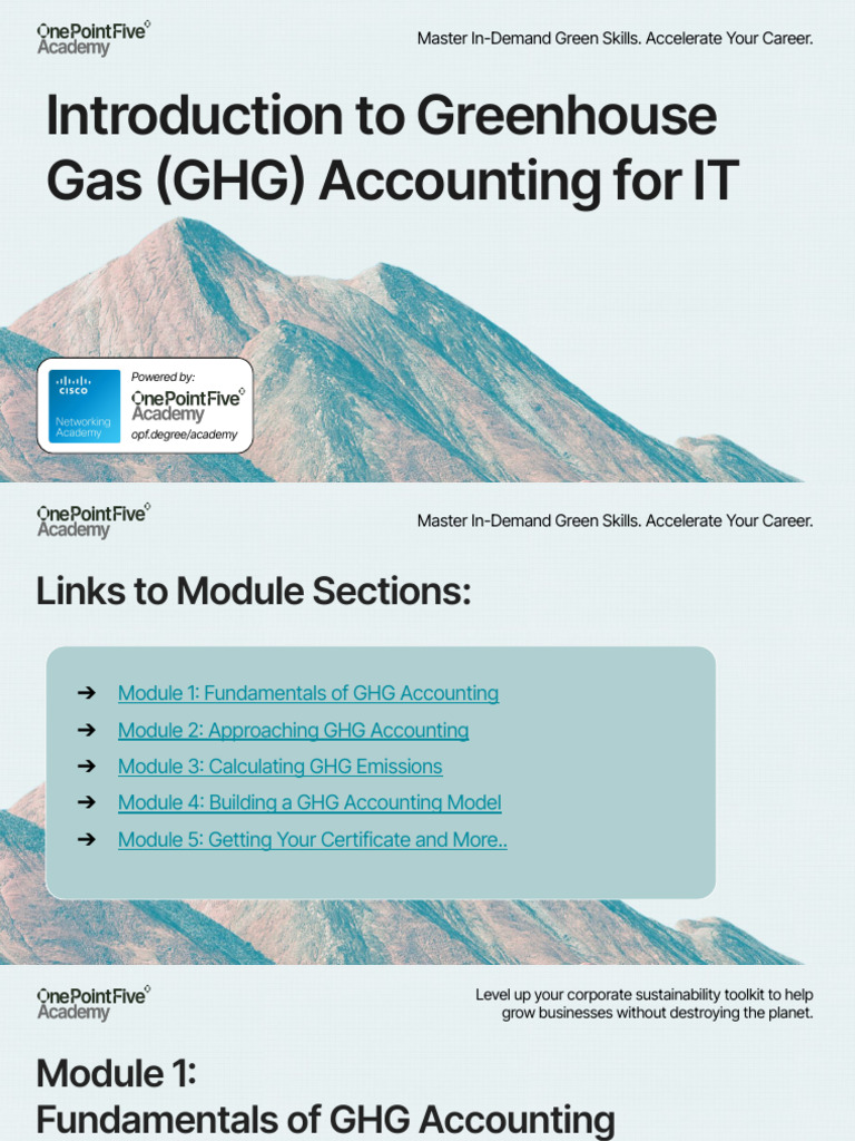 GHG Accounting Course for IT Professionals | PDF | Greenhouse Gas ...