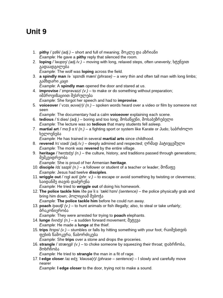 Unit 9 Grade 8 | PDF