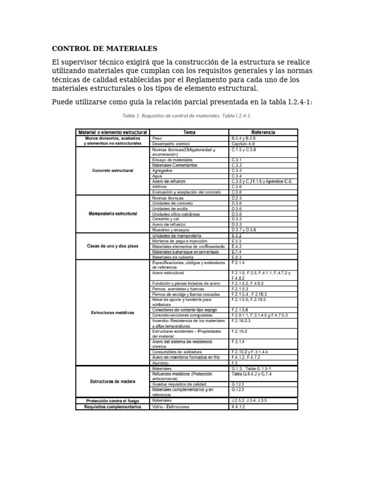 Control de Calidad en Materiales Estructurales | PDF