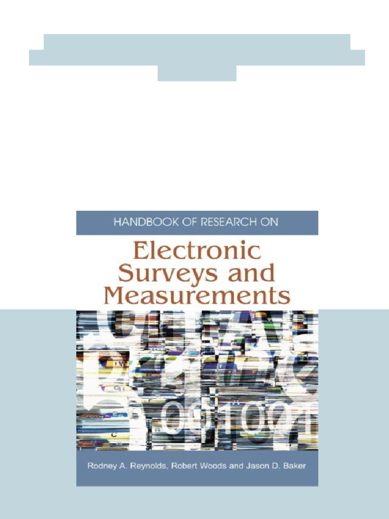 Handbook of Research On Electronic Surveys and Measurements 1st Edition ...
