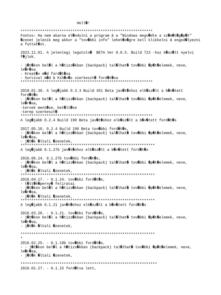 Olvasd El BETA Ver0.6.5.Build723 | PDF
