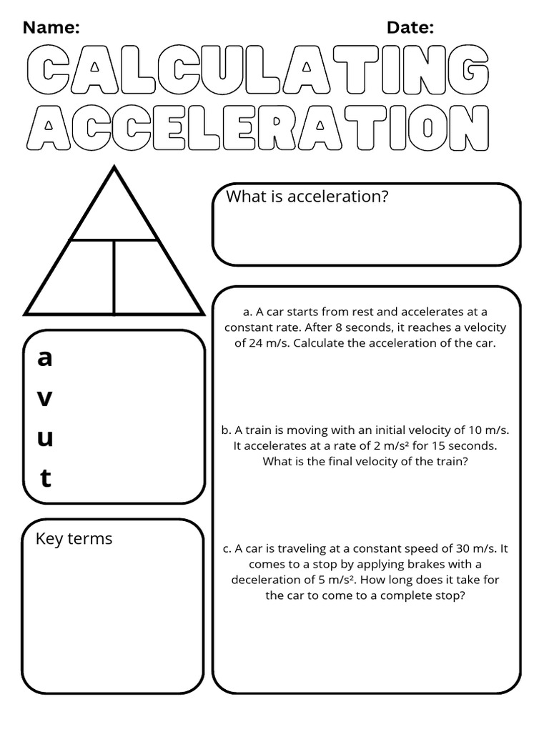 Acceleration Calculations and Examples | PDF