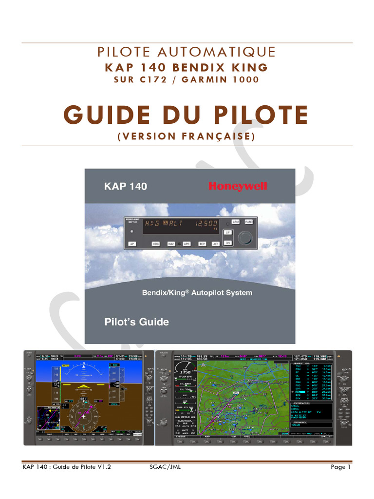 Guide du Pilote KAP 140 V1.2 | PDF | Altitude | Avion