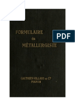 Formulaire du métallurgiste
