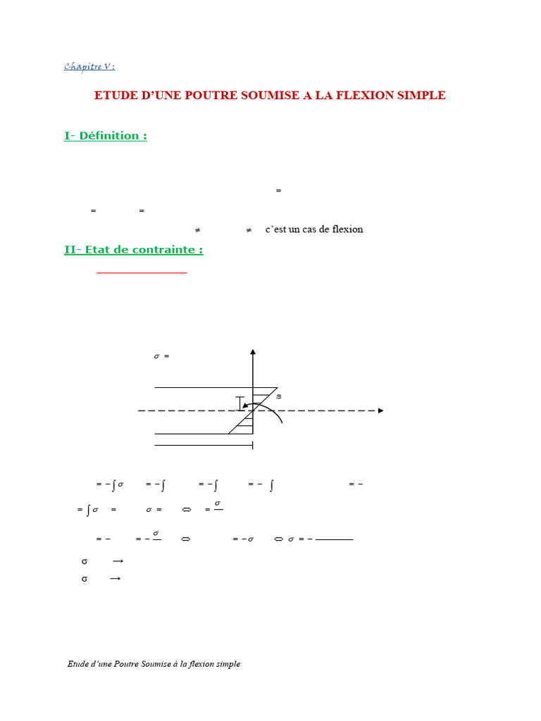 Étude de la flexion simple des poutres | PDF | Flexion (matériau ...