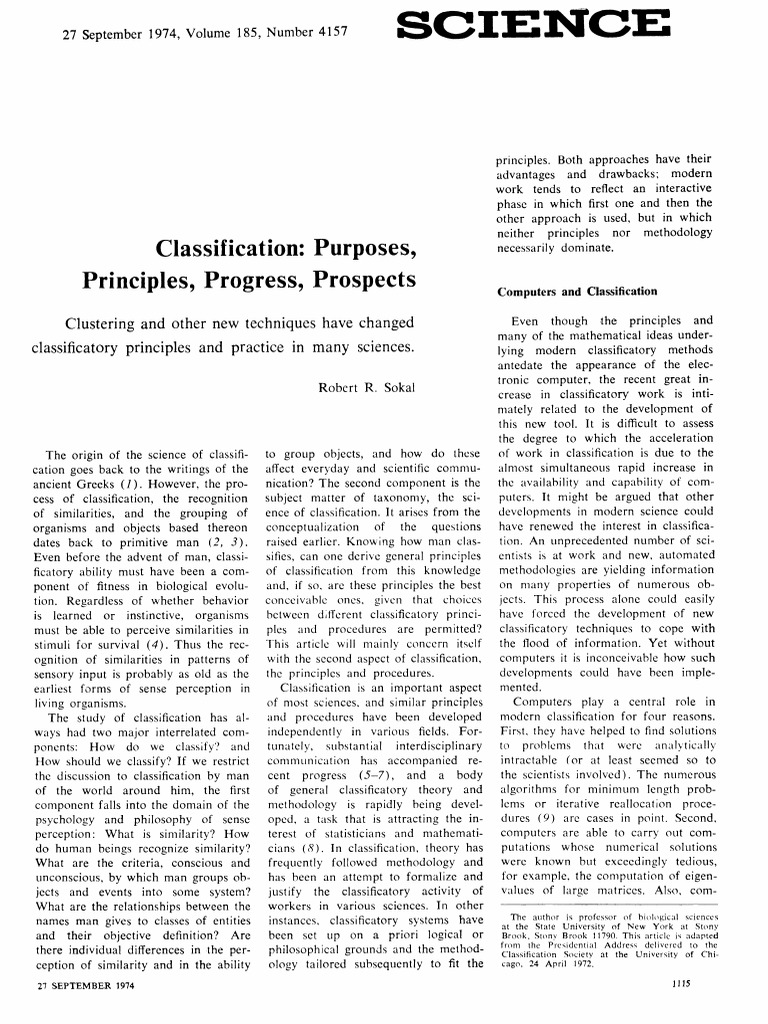 Evolution of Classification Science | PDF | Taxonomy (Biology ...