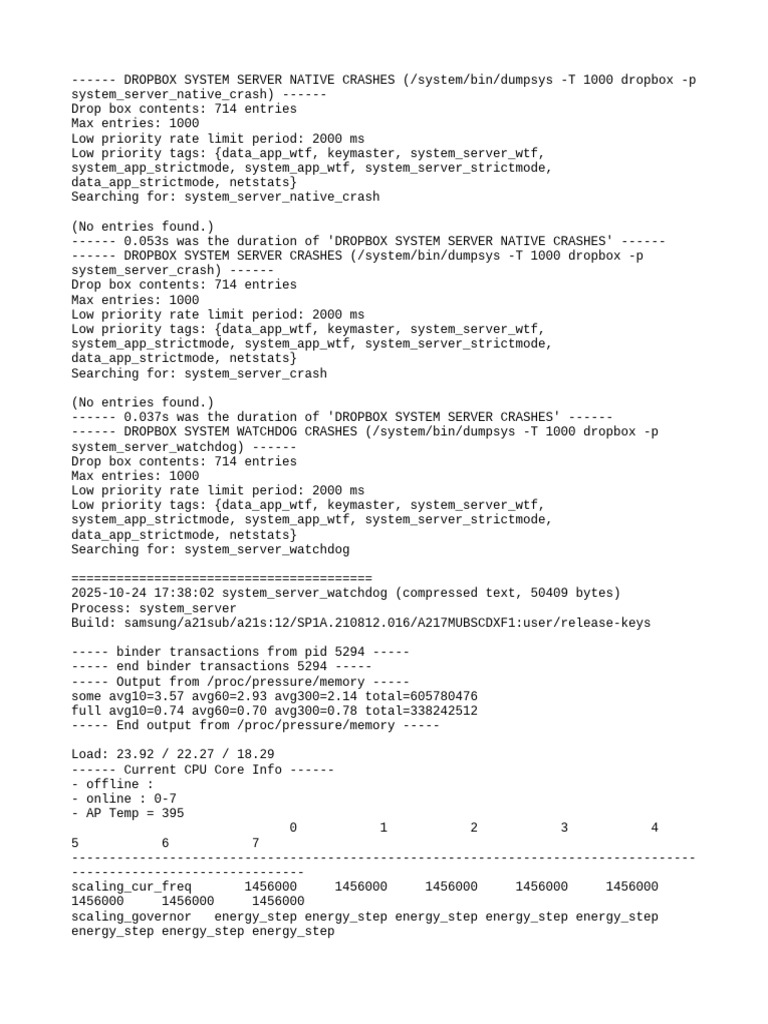 Dropbox System Server Crash Report | PDF | Java (Programming Language ...