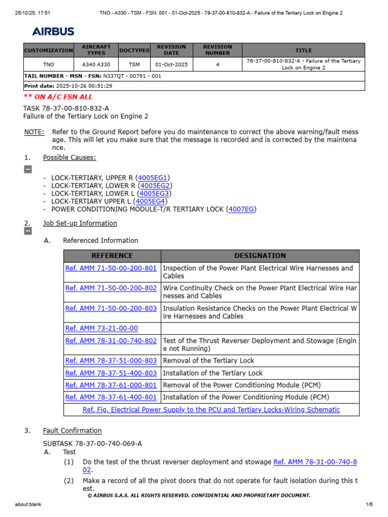 Tertiary Lock Failure on Engine 2 | PDF | Electrical Connector | Aviation